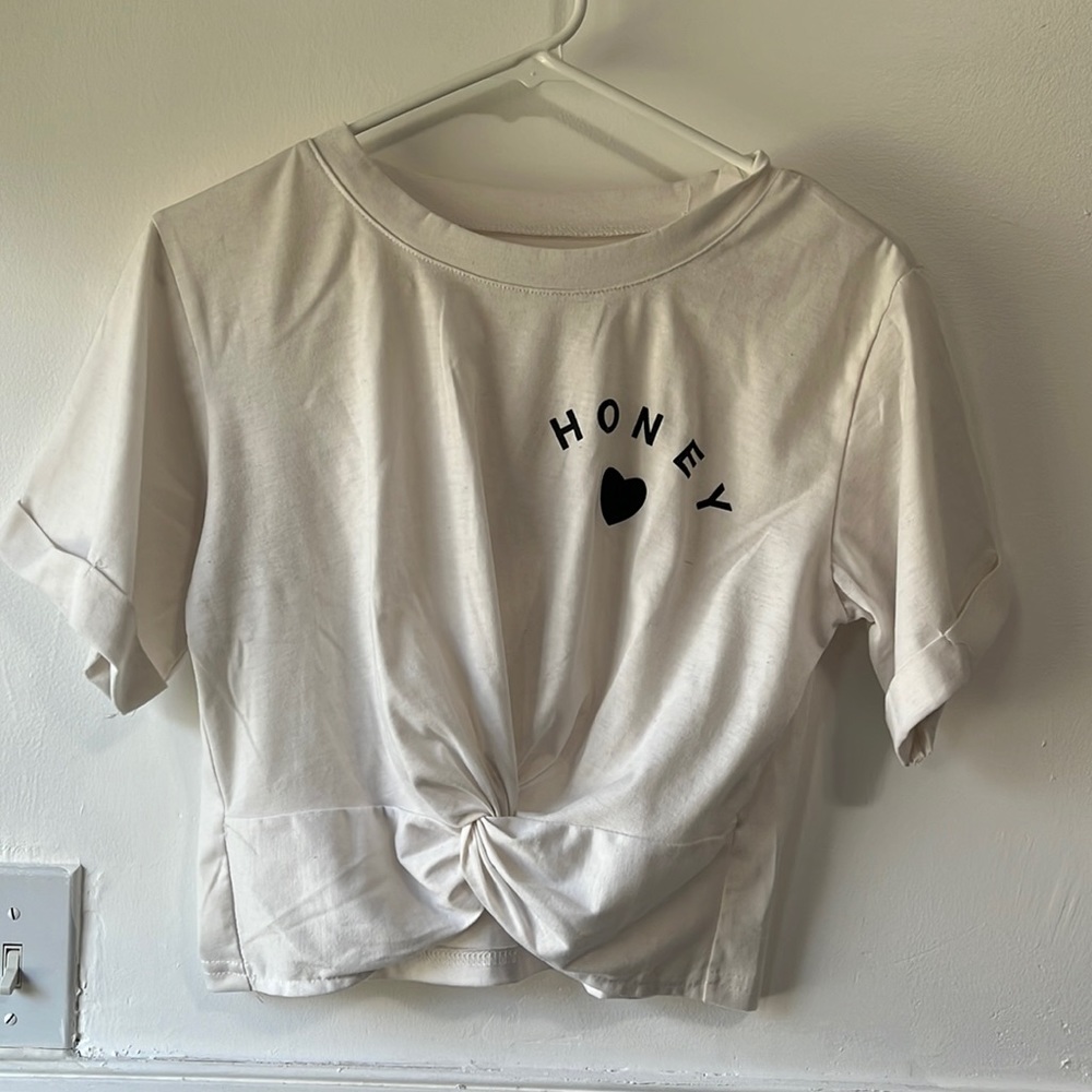 Crop top with gathered waist detail